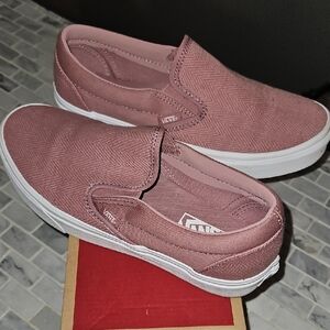 Vans Women's Mauve Slip-On Sneakers
